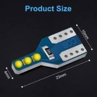 Par Lampada  T10 6 Leds Branca 12v