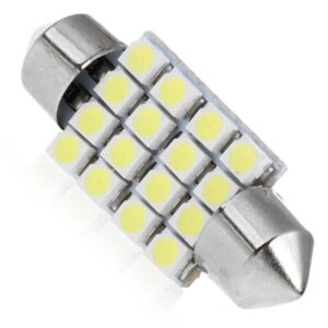 Lampada Torpedo  16 Leds Branca 36mm 12V