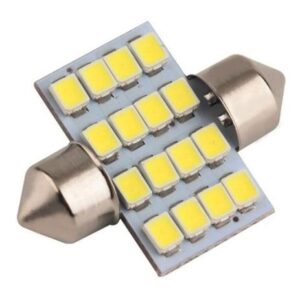 Lampada Torpedo 16 Leds Branca 31mm 12V