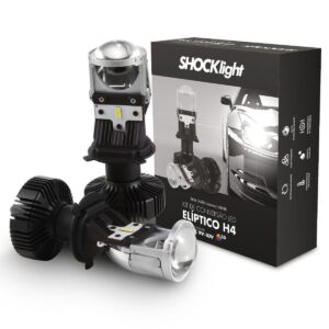 Kit Conversão Led Elíptico H4 - Projetor Integrado Shocklitght 9-32V 36W 5200 Lumens 6500K