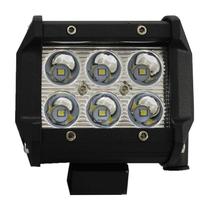 Farol de milha 18W 6 Leds Retangular