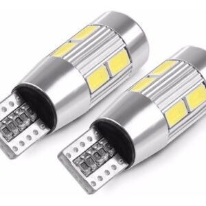 Par Lampada  T10 10 Leds Branca 24V