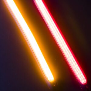 Barra de Led Flexivel 23cm Vermelho para meia Luz Traseira e com Pisca Sequencial 12v