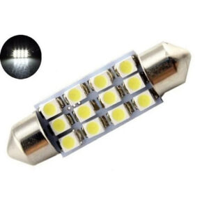 Lampada Torpedo 12 Leds Branco 41mm 12v