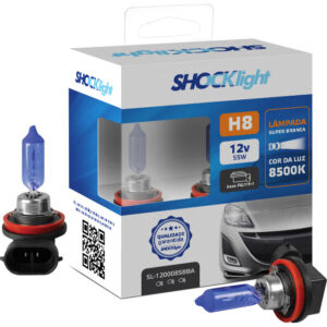 Par Super Branca H8 Shocklight 12v 35w 8500k