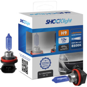 Par Super Branca H9 Shocklight 12v 65w 8500k