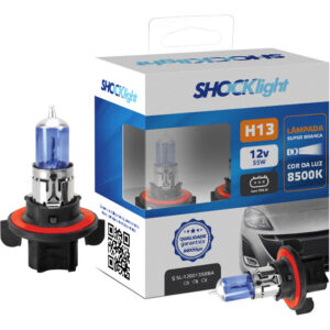 Par Super Branca H13 Shocklight 12v 55/60w  8500k