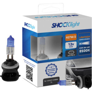 Par Super Branca H27 Shocklight 12v 27w 8500k