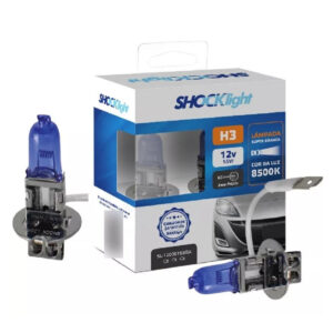 Par Super Branca H3 Shocklight 12v 55w 8500k