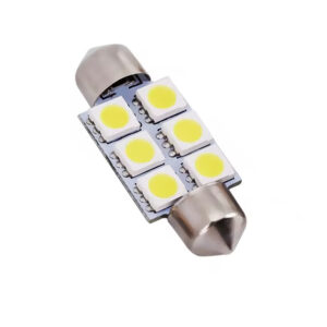 Lampada Torpedo 6 Leds Branca 36mm 12v