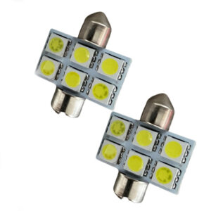 Lampada Torpedo 6 leds Branca 31mm 12v