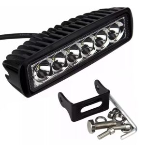 Farol de milha 18w 6 Leds Retangular