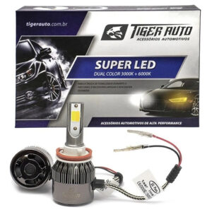 Super Led Dual Color 3000k e 6000k Branco e Amarelo Ouro 4400 Lumens 12V