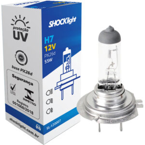 Lâmpadas Halógena Standart Shocklight H7 12V 55W