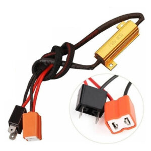 Par Resistor Led Elimina Erro do Painel 50W Farol Baixo, Milha e Farol Alto H7