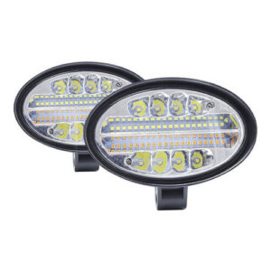 Farol de milha 48 Leds Oval com Seta e Strobo