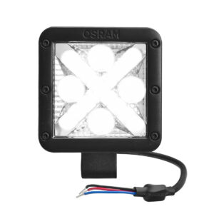 Farol de milha 8w 5 Leds Quadrada com seta