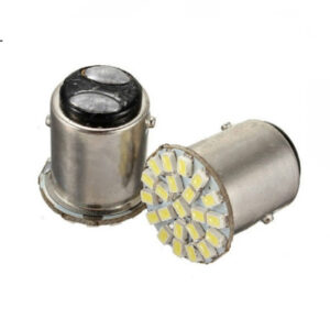 Par Lampada 2 Polos 22 Leds BAY15D Branca 12v