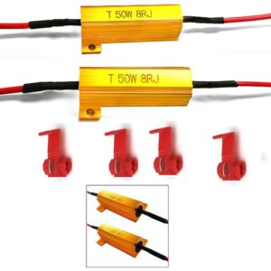 Resistor Led Elimina Erro do Painel 50W Farol Baixo, Milha e Farol Alto