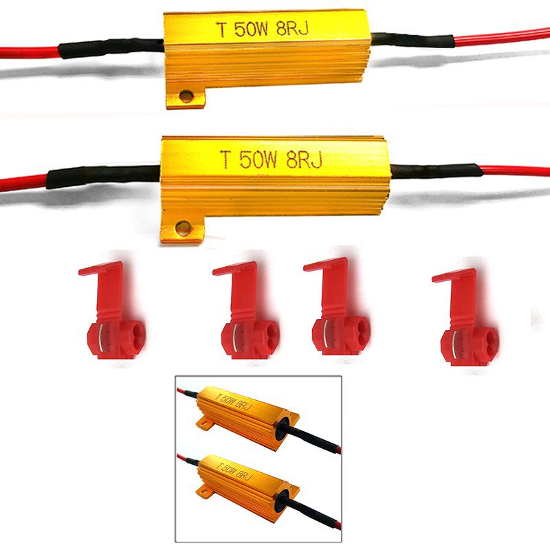 Resistor Led Elimina Erro do Painel 50W Farol Baixo, Milha e Farol Alto